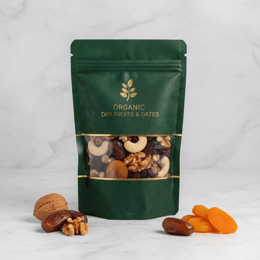 Organic dry fruits packaging