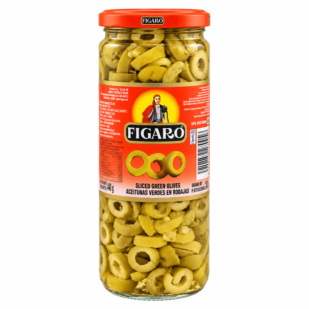 FIGARO GREEN SLICE OLIVES 230G